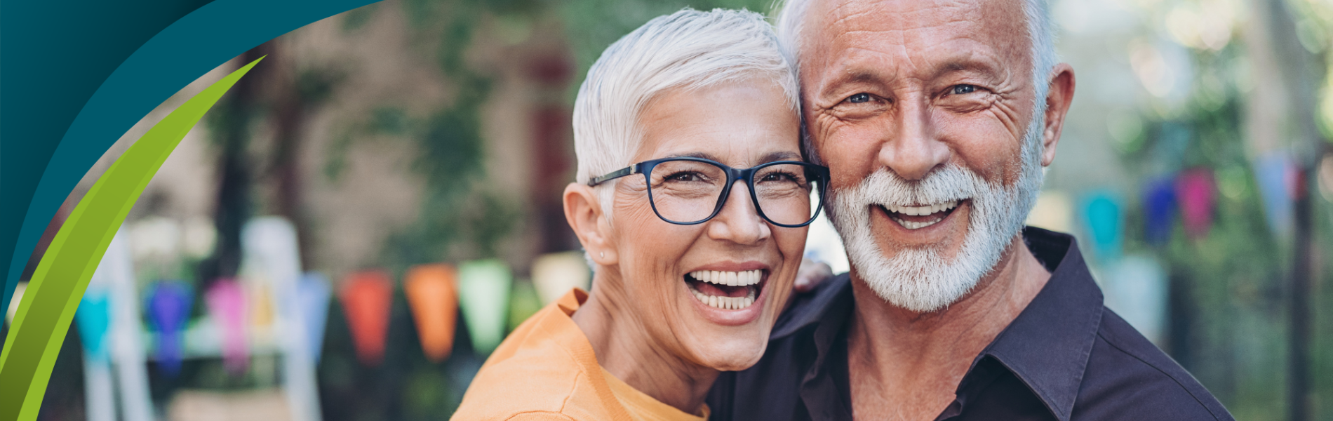 Couple smiling