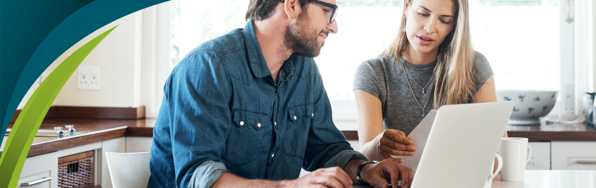 couple looking at computer